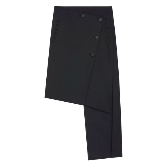 Courreges Women Oblique Midi Skirt With Inserts